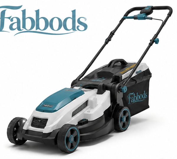 Fabbods Elektro-Rasenmäher mit Grasfangkorb und verstellbarem Führungsholm