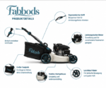 Fabbods Benzin-Rasenmäher mit Viertaktmotor und Textil-Fangkorb – Bild 3