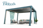 Fabbods Aluminium-Pergola mit verstellbarem Lamellendach, LED-Beleuchtung und Seitenelementen