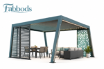 Fabbods Aluminium-Pergola mit verstellbarem Lamellendach, LED-Beleuchtung und Seitenelementen – Bild 2