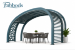 Fabbods Bogen-Pergola aus Aluminium mit verstellbarem Lamellendach und Seitenelementen