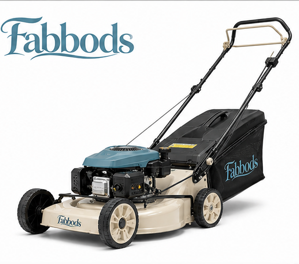 Fabbods Benzin-Rasenmäher mit 4-Takt-Motor, Stahlgehäuse und 6-facher Schnitthöhenverstellung