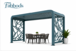 Fabbods Freistehende Aluminium-Pergola mit verstellbarem Lamellendach und Dekorseitenteilen – Bild 2
