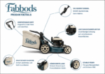 Fabbods Benzin-Rasenmäher mit 4-Takt-Motor, Stahlblechgehäuse und 6-stufiger Schnitthöhenverstellung – Bild 3
