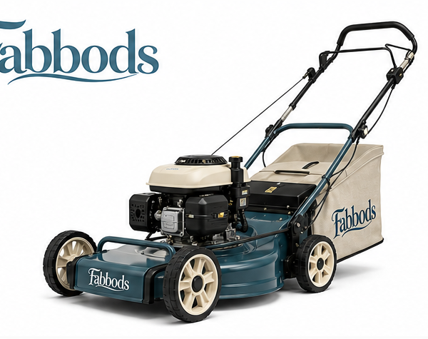 Fabbods Benzin-Rasenmäher mit 4-Takt-Motor, Stahlblechgehäuse und 6-stufiger Schnitthöhenverstellung