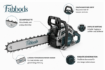 Fabbods Benzin-Motorsäge mit Führungsschiene und Anti-Vibrations-System – Bild 4